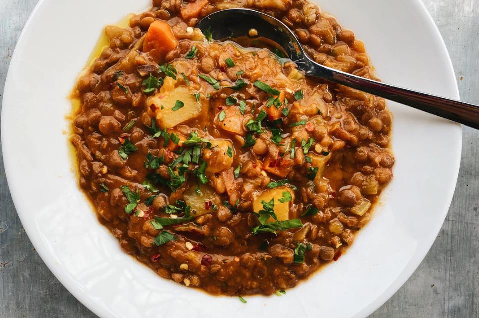 Lemony Spiced Lentil Soup